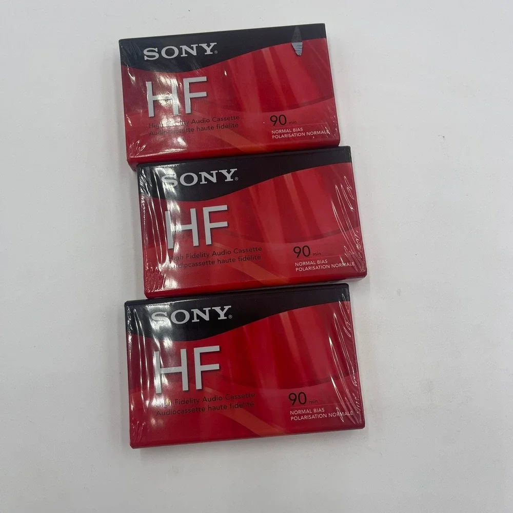 Sony HF 90 Minute Normal Bias Audio Cassette Tapes‎ 3 Pack New Sealed